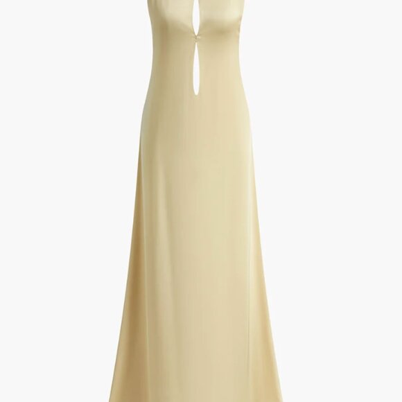 NWT Backless Vacation Satin Long Dress, Med - Picture 6 of 9